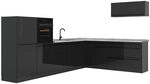 Vicco Eckk&uuml;che R-Line, Anthrazit Hochglanz/Anthrazit 327 x cm | 8 Module &middot;