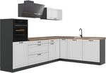 Vicco Eckk&uuml;che R-Line, Wei&szlig; Landhaus/Anthrazit 287 x cm | 12 Module &middot;