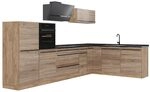 Vicco Eckk&uuml;che R-Line, Sonoma/Goldkraft Eiche 347 x cm | 8 Module &middot;