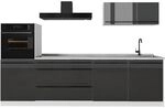 Vicco K&uuml;chenzeile R-Line, Anthrazit Hochglanz/Wei&szlig; 280 cm | 5 Module &middot;