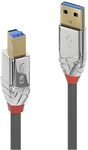 LINDY 36660 0.5m USB 3.0 Typ A an B Kabel, Cromo Line Anthrazit