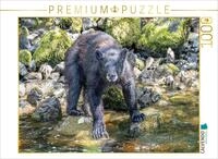 Puzzle &middot; Schwarzb&auml;r am Wasser | 1000 Teile &middot; Lege-Gr&ouml;&szlig;e 64 &times; 48 cm &middot;...