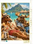 Puzzle &middot; Pferd und Elch relaxen auf Bora Bora | Tierische Globetrotter auf...