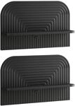 vidaXL Wandregal 2 stk. Schwarz 60 x 13.5 x 37.5 cm Holzwerkstoff | Dieses...