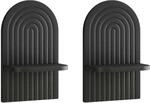 vidaXL Wandregal 2 stk. Schwarz 23 x 13,5 x 37,5 cm Holzwerkstoff | Dieses...