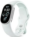 Fitbit Edge von Google - Geh&auml;use in Polished Silver/Sportarmband in Fog 