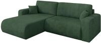 ALTDECOR Ecksofa mit Schlaffunktion L-Form BERY-L 276x193x88 - Gr&uuml;n | Corner...