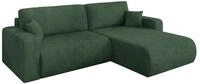 ALTDECOR Ecksofa mit Schlaffunktion L-Form BERY-L 276x193x88 - Gr&uuml;n | Corner...