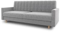 Sofnet - Schlafsofa Sara mit Bettkasten (Grau, Paros 05) | Schlafsofa mit...