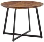 FineBuy Couchtisch Rund 60x60x45 cm Sheesham Massivholz Natur | Wohnzimmertisch...