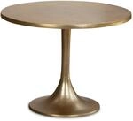 FineBuy Couchtisch Rund 60x60x46,5 cm Metall Gold, Designtisch | goldener