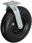 Relaxdays Lenkrolle, luftbereift, 3.50-6, schwarz | Schwerlast-Transportrolle,