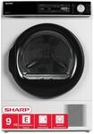 SHARP KD-NHA9G6TWE-DE W&auml;rmepumpentrockner (9 kg, EEK E), Wei&szlig;