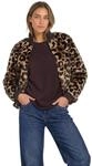 Street One Damen Fake Fur Blouson mit Strickdetails und Print