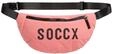 SOCCX Damen Gesteppte Umh&auml;ngetasche mit Logo Print Soft Coral, None