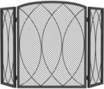 HOMCOM Kaminschutzgitter, 3-Teilige Faltbarer Funkenschutz 122 x 75 cm |...