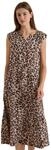 Cecil Damen Midi-Kleid mit Split Neck und Leo-Print