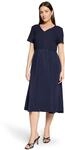 Cartoon Damen Midikleid mit Eingrifftaschen