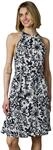 Ragwear Damen Kurzarm-Midikleid Angylee Print mit Tailleng&uuml;rtel | Leichtes