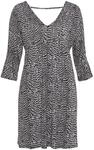 VIVANCE by Lascana Damen Jerseykleid mit Animalprint, V-Ausschnitt, 3/4-&Auml;rmel...