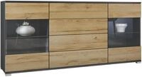 Vladon Sideboard Bari V2, Kommode mit 2 gro&szlig;en T&uuml;ren und 4 Schubladen,...