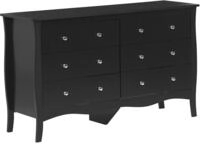 Wundersch&ouml;nes Sideboard aus MDF-Platte im Jugendstil schwarz Winchester