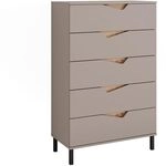 Vicco Kommode Marelle, Greige/Artisan, 76 x 120 cm | mit 5 Schubladen, geeignet...