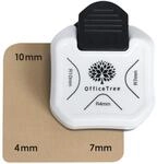 OfficeTree Eckenabrunder Stanzer 3 in 1 Eckstanzer f&uuml;r Papier - 3Wege Papierstanzer