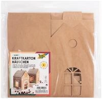 folia 973 - Kraftkarton-H&auml;uschen, DIY Bastel-Set f&uuml;r 6 H&auml;user (je ca. 11 x 11 x 19
