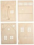 Rayher Holzbausatz Wichtelhaus, FSC Mix Credit, natur, 13,5x6,5x17,5cm, Box...