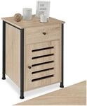 tectake&reg; Nachttisch mit Schublade, Beistelltisch Holz, Nachttisch,...