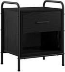 vidaXL Nachttisch Schwarz Eichen-Optik 40 x 30 x 50 cm Holzwerkstoff |...