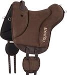 Equinate Reitpad Newfield aus synthetischem Wildleder Pferd Braun - Bareback...