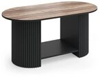 Vicco Couchtisch Calero, Eiche rustikal/Schwarz, 100 x 50 cm