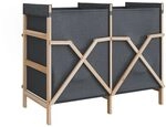 Vicco Badschrank f&uuml;r W&auml;sche Bruno, Grau, 80 x 64 cm | Mit 2 W&auml;sches&auml;cken &middot;