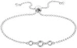 Tamaris Armband f&uuml;r Damen aus 925er Silber, Armschmuck Gr&ouml;&szlig;enverstellbar mit