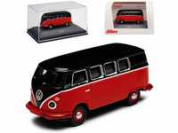 Volkwagen T1 Rot mit Schwarz Samba Bully Bus 1950-1967 H0 1/87 Schuco Modell...