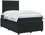 vidaXL LED Boxspringbett mit Matratze Schwarz 120 x 200 cm Samt | Integrierter