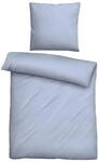 biberna Premium Tencel Bettw&auml;sche Garnitur 135x200 cm blau | 100% Lyocell 