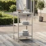 casa.pro Outdoor Standregal Bolognano 92x50x50 cm Metall Beige, matt |...