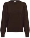 KAFFE Damen Strickpullover KAlone Strickpullover Damen Elegant Rundhals Mode...