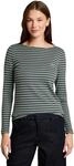 Tom Tailor Damen 1051234 Langarmshirt mit Streifenmuster