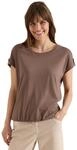 Damen T-Shirt mit Rundhals und Turn-Up-Detail