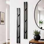DanDiBo Wandgarderobe Schwarz Metall 2er Set Modern 96779 Garderobe Wand mit...
