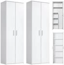 Mehrzweckschrank 2er-Set Die Allzweckwaffe Made in Germany Schrank Wei&szlig; |...