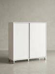 Schuhschrank WL5.712 Holz Wei&szlig; 100x108x37,5 cm Ablage Hoch | Design...