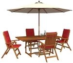 vidaXL 5-teiliges Garten-Esszimmer-Set Natur Massivholz Akazie | Langlebiges