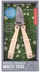 Kikkerland CD516 Pocket Schere Multiwerkzeug, Braun, 21 x 11 x 2.5 cm