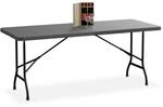 Relaxdays Gartentisch, klappbar, HBT 72 x 180 x 74 cm, Kunststoff, Stahl,...