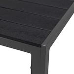 FineHome Aluminium WPC Gartentisch Esstisch Gartenm&ouml;bel anthrazit/schwarz Tisch